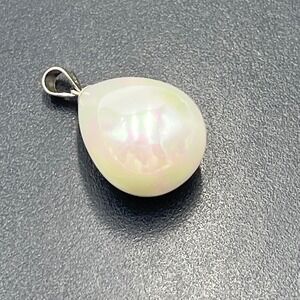 D'Joy Elegant Baroque‎ Pearl Teardrop Pendant in 925 Sterling Silver